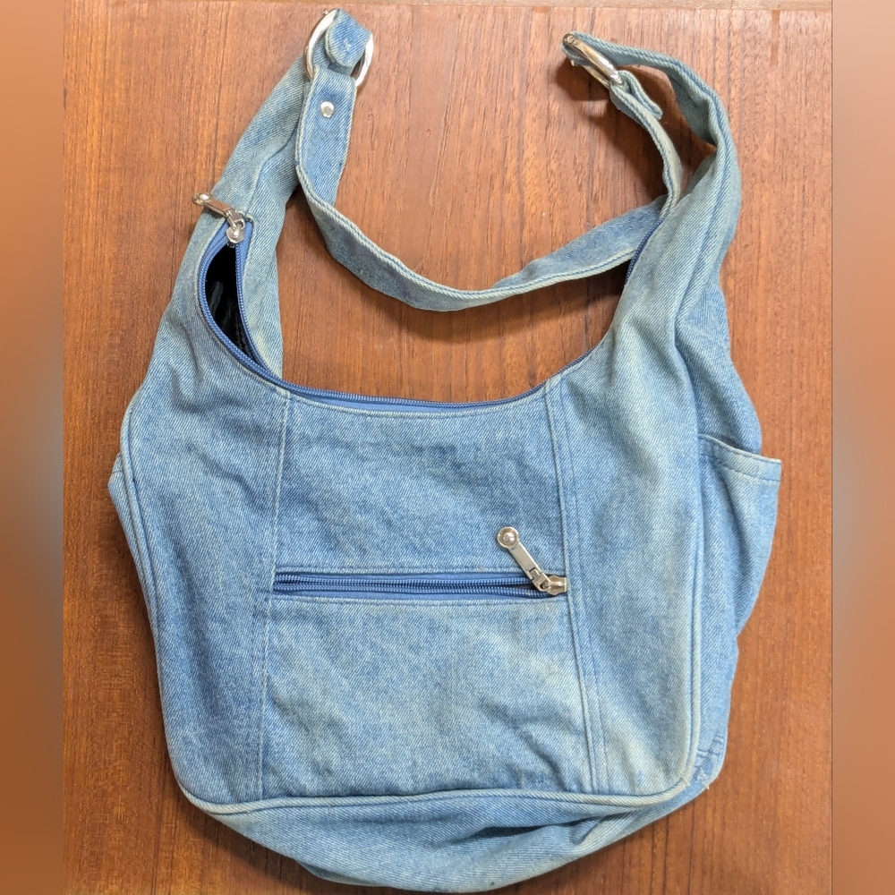 Blue Denim Shoulder Bag